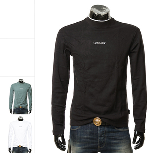 Klein 圆领T恤 CK卡尔文克雷恩 纯棉长袖 K10K107886 男士 Calvin