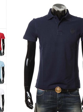 Trussardi 楚萨迪 男士纯色翻领上衣短袖POLO衫52T00733 1T006330