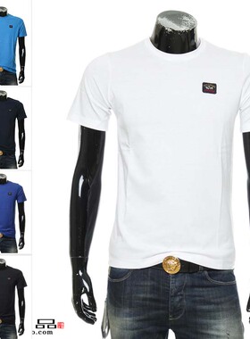 叁仟良品 正品 Paul Shark 鲨鱼 男士 休闲 短袖T恤 C0P1002