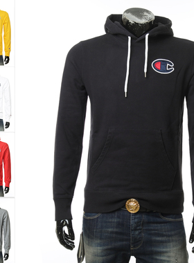 Champion 冠军 男士潮牌刺绣大C潮流时尚套头连帽卫衣 214184