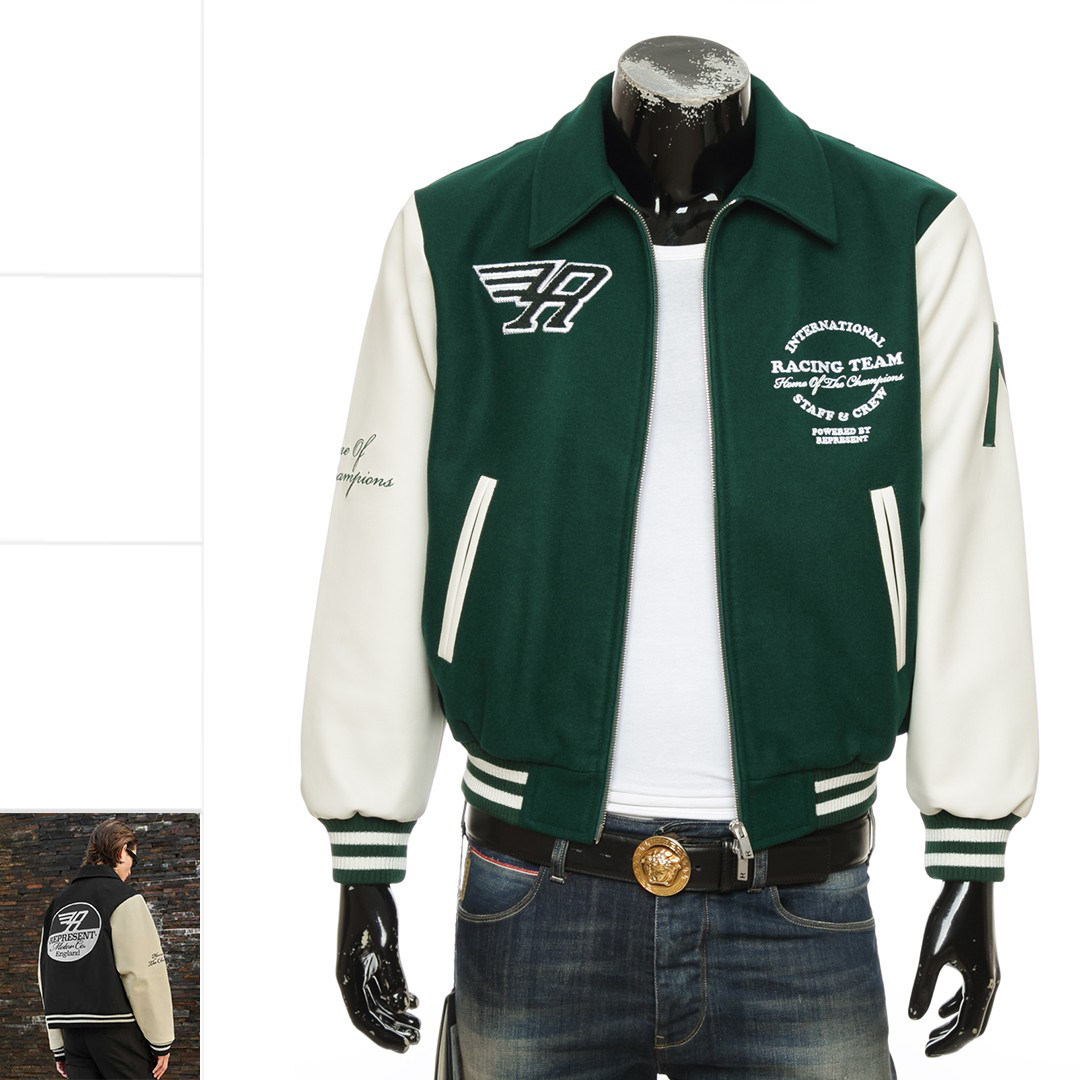 represent男士拼色羊毛外套夹克