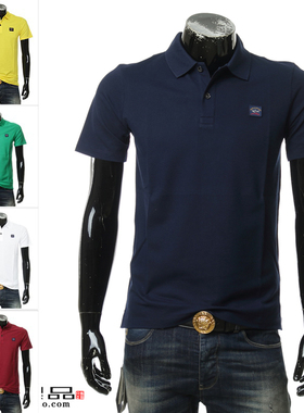 叁仟良品 正品 Paul Shark 鲨鱼 男士 LOGO标 短袖polo衫 C0P1000