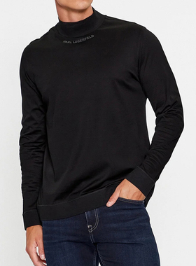 Karl Lagerfeld 卡尔拉格斐男士老佛爷潮牌长袖T恤 755001 534200