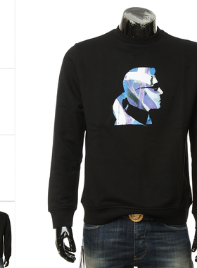 Karl Lagerfeld卡尔拉格斐 男士潮牌老佛爷圆领卫衣705410 533910