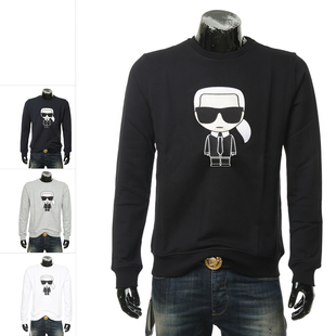 705040 Karl 男刺绣老佛爷套头卫衣 卡尔拉格斐 501950 Lagerfeld