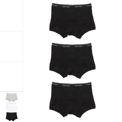 CalvinKleinCK男3件装四角内裤