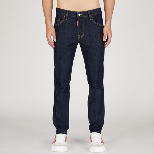 Dsquared2纽扣长裤牛仔裤