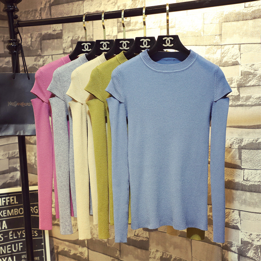 韩国镂空设计感内搭打底针织衫