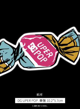 卡通DC糖果贴画相机笔记本电脑贴纸 旅行箱行李箱贴纸个性单张352
