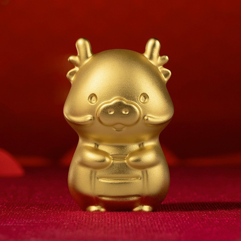 铜师傅上新了故宫金龙报喜龙年铜摆件办公书桌镇纸生肖龙生日礼物