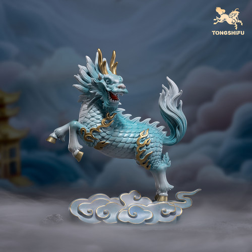 铜师傅凌云祥瑞麒麟桌面摆件
