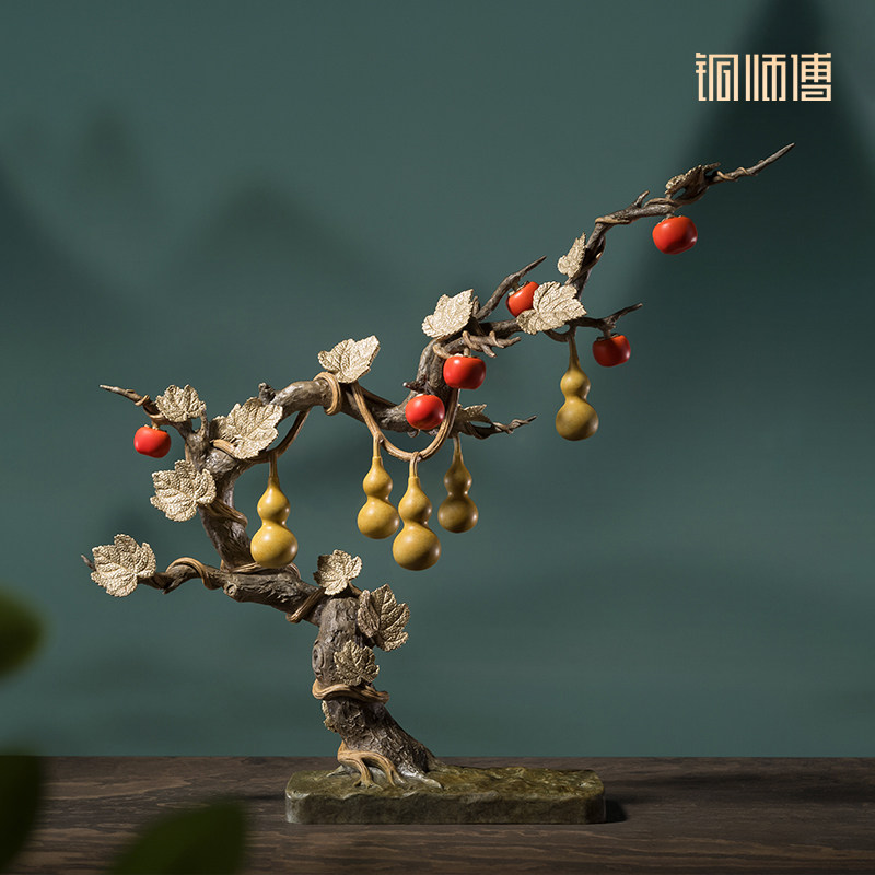 铜师傅《五福临门事事如意》摆件