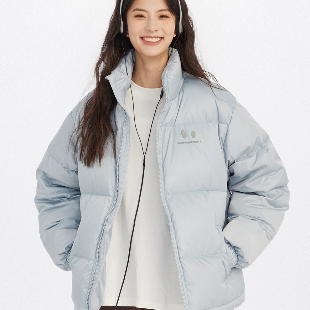 繁花时尚拉链刺绣舒适百搭保暖羽绒服外套113