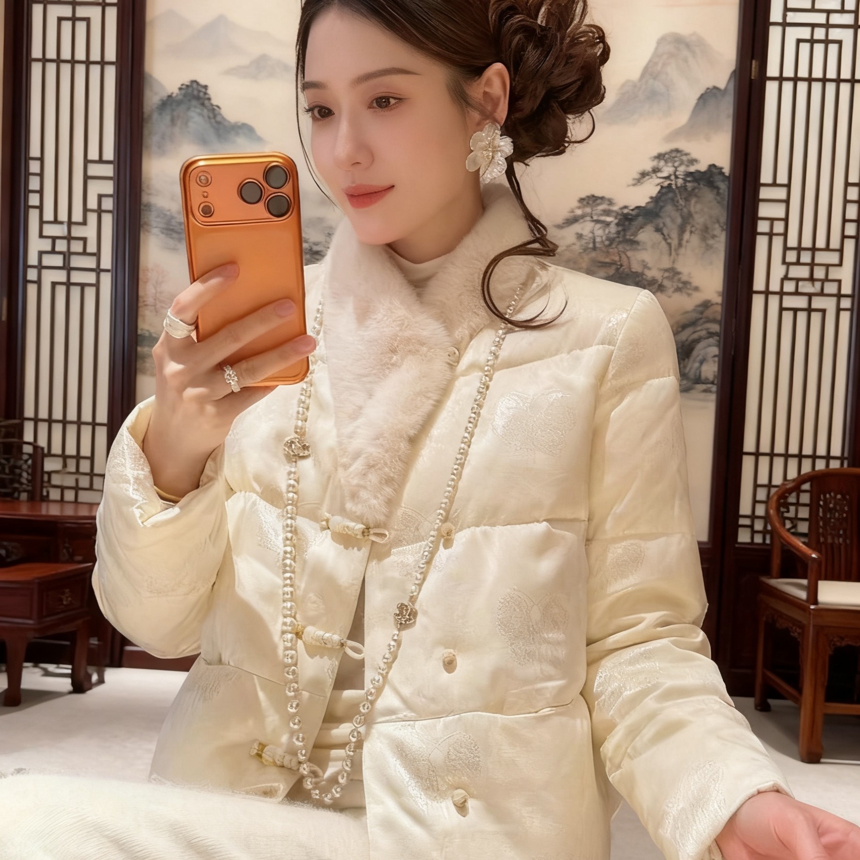 繁花小众领盘扣提花外套女2025冬季宽松保暖外套短外套GM26161,女装/女士精品,时尚套装,淘宝优惠券,粉丝福利购,淘宝优惠卷