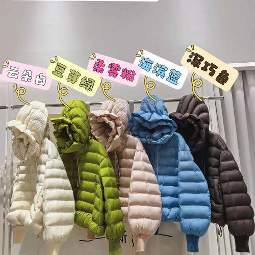 冬上新排骨泡芙羽绒服连帽舒适保暖羽绒服外套DY8803