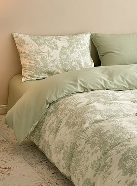 宅姿势 叶璃 文艺四件套1.8m双人床纯棉全棉kala