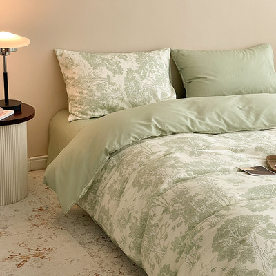 床单款四件套纯棉清新少女