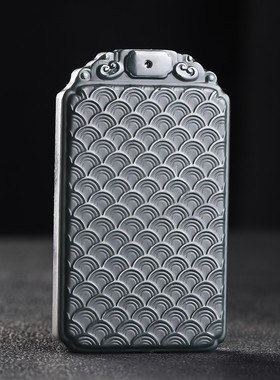 玉阅珠宝和田青玉无事牌项坠