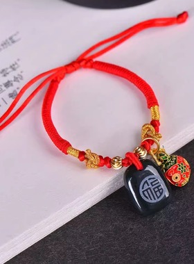 玉阅珠宝男女和田青玉天然手链