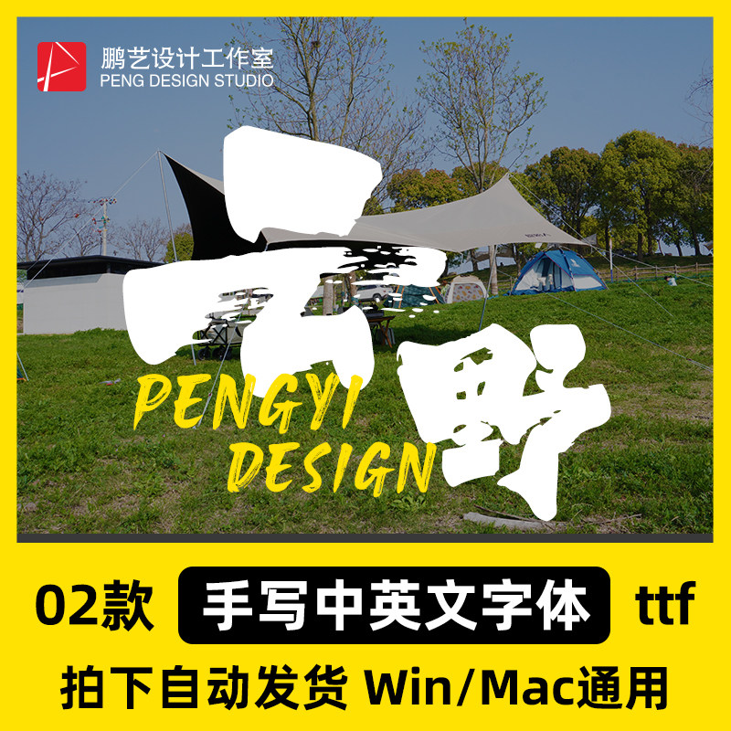 ps字体ai书法字体procreate大气磅礴字体书法书法笔刷中英文图片