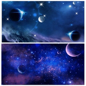 星空3D立体墙纸 5D无缝壁画 客厅卧室吊顶KTV包厢大厅商场美容院