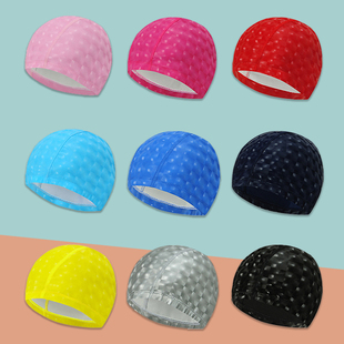 防水游泳帽长发高弹不勒头温泉帽 男女通用时尚 新款 PU涂层泳帽