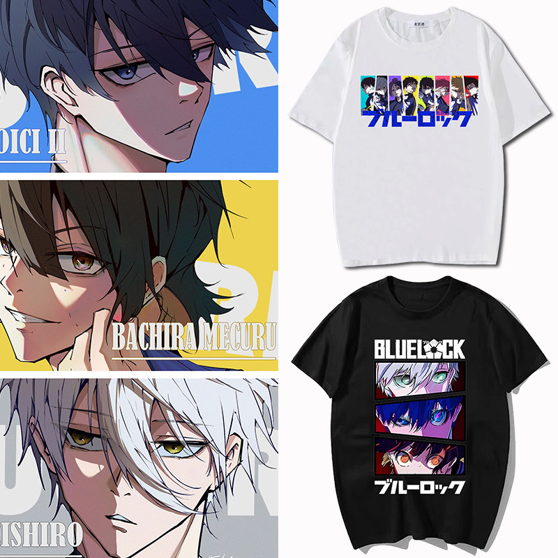 蓝色监狱BLUE LOCK动漫周边cos球衣T恤短袖洁世一男女上衣服夏季t