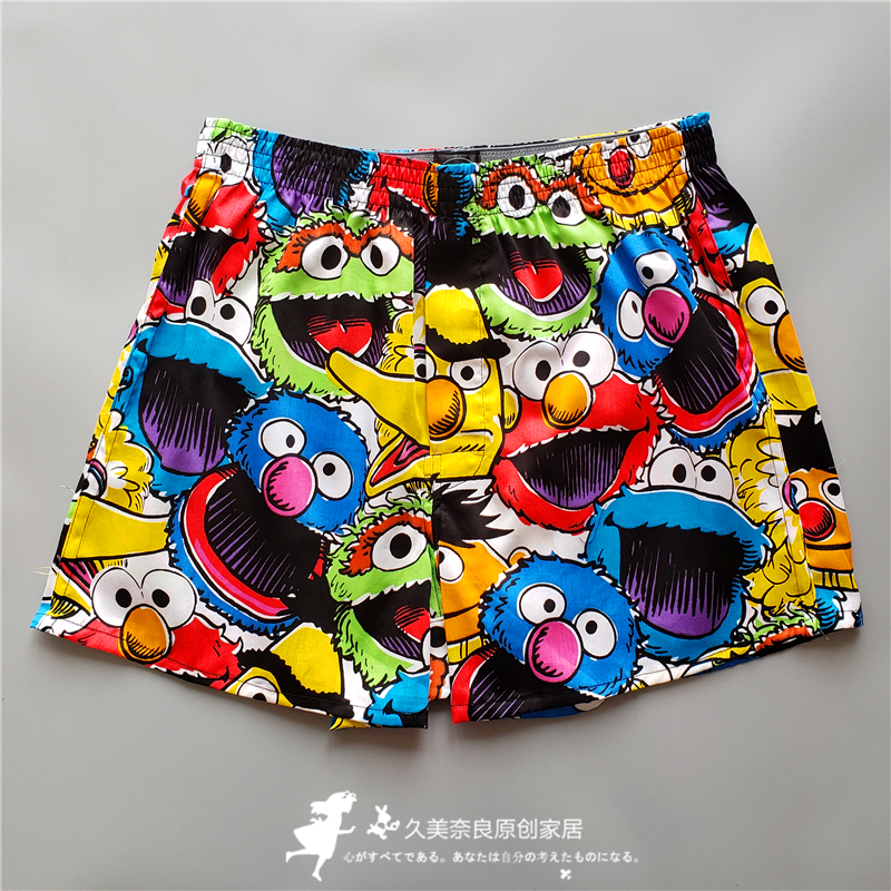 芝麻街甜饼怪动漫透气四角内裤