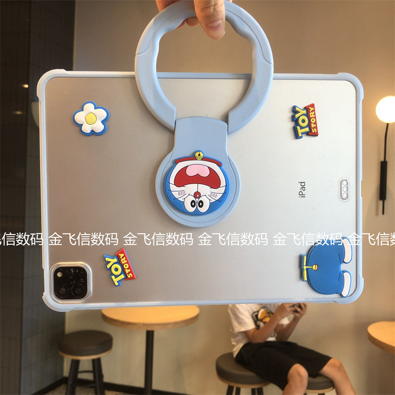 卡通手提2025新款适用苹果ipad11代保护壳Air7亚克力air6平板套ipd9第10代10.2寸带支架防摔pro11旋转后壳9.7