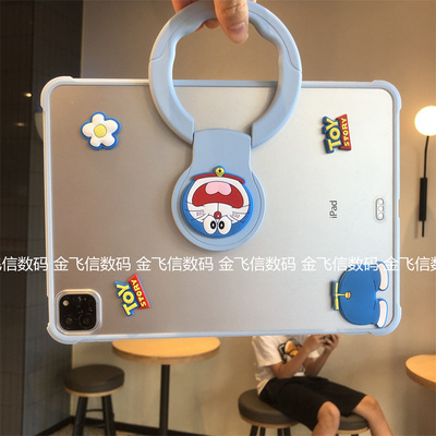 卡通手提2025新款适用苹果ipad11代保护壳Air7亚克力air6平板套ipd9第10代10.2寸带支架防摔pro11旋转后壳9.7