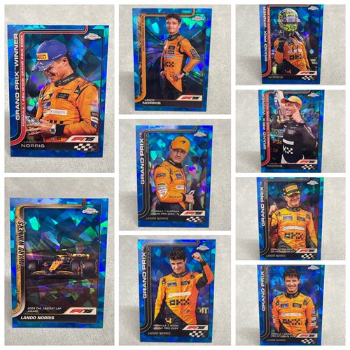 正版诺里斯Lando Norris F1方程式赛车收藏卡迈凯伦蓝宝石蓝碎冰