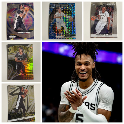 马刺卡斯尔正版篮球NBA球星卡新秀rc文班亚马队友帕尼尼topps包邮