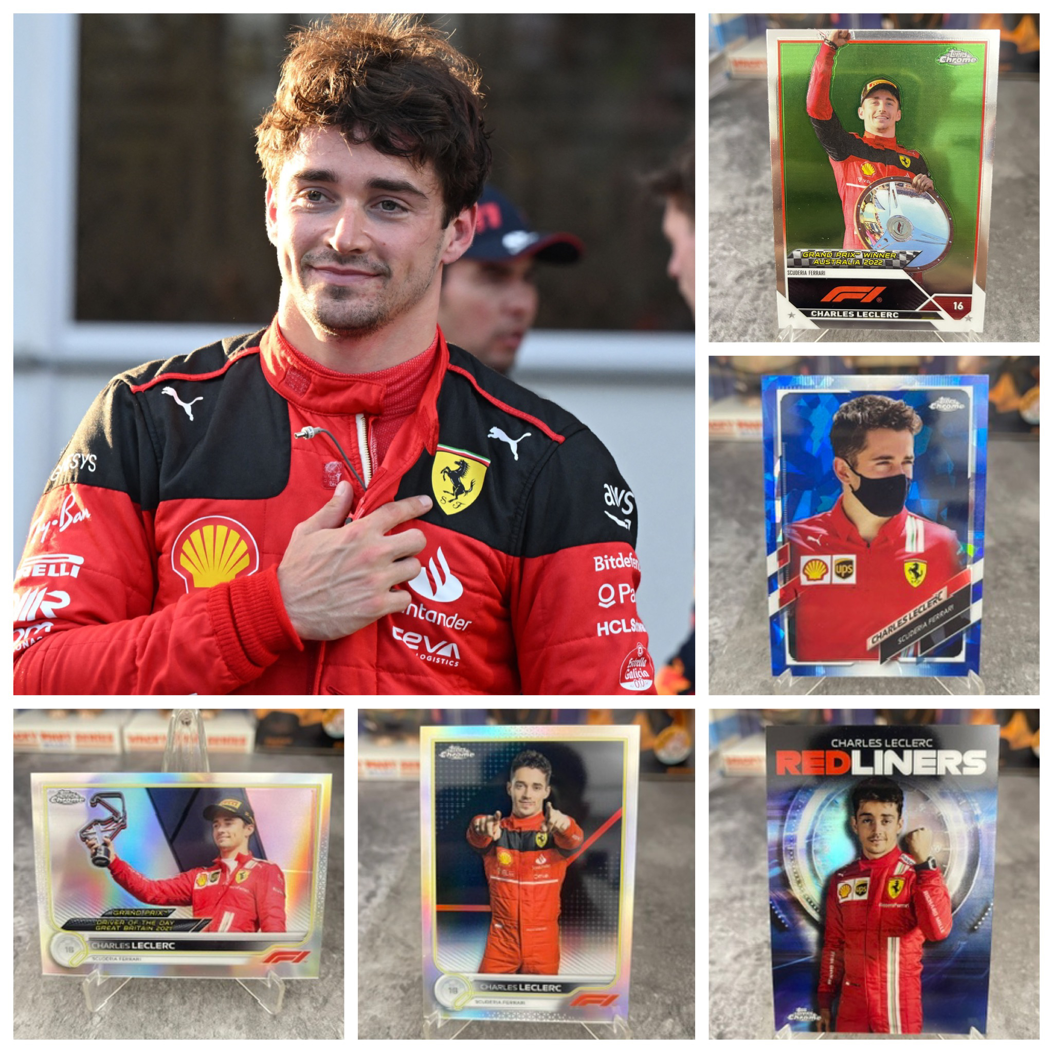 法拉利车队F1方程式赛车勒克莱尔正版卡片Leclerc收藏级折射包邮