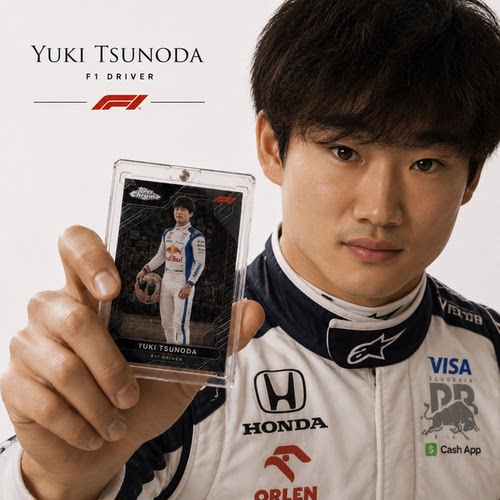 角田裕毅Yuki Tsunoda正版F1方程式赛车topps收藏卡片送男友包邮