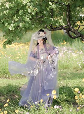 荟萃阁原创【清禾】汉服女唐制刺绣大袖衫齐胸襦裙春秋日常套装