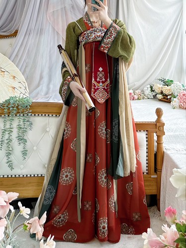 荟萃阁原创【昭平公主】汉服女唐制复原风齐胸襦裙原创日常春夏款