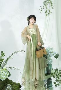 荟萃阁原创【山涧窈】汉元素吊带连衣裙轻薄超仙两件套改良日常夏