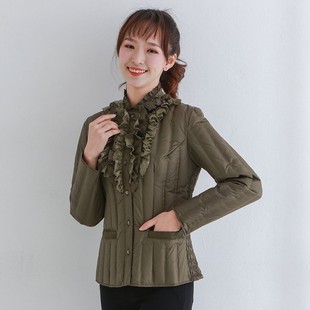 飒怡尔品牌长袖蕾丝羽绒服内胆女修身打底内穿短款韩版保暖羽绒