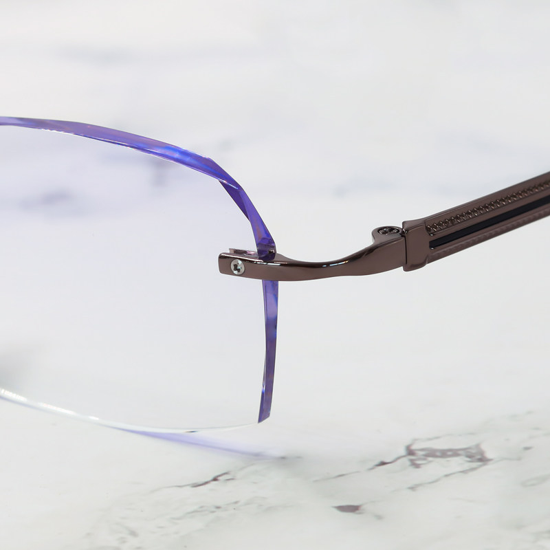 新品法依笛钛架近视眼镜工艺切边镶钻眼镜f-738