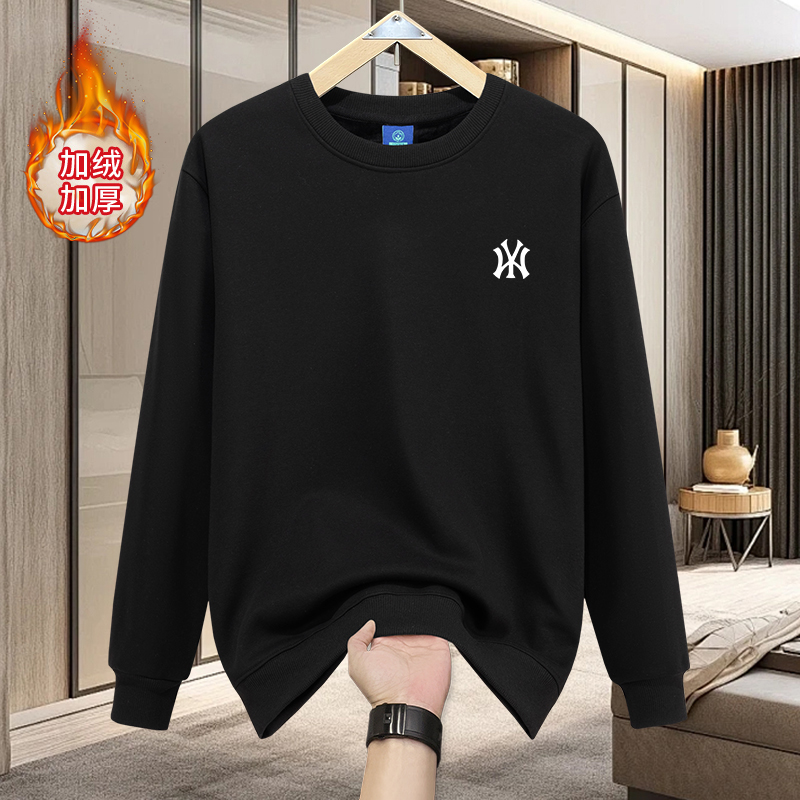 刺绣重磅420g卫衣2025秋冬新款加绒潮牌美式宽松长袖上衣男女情侣