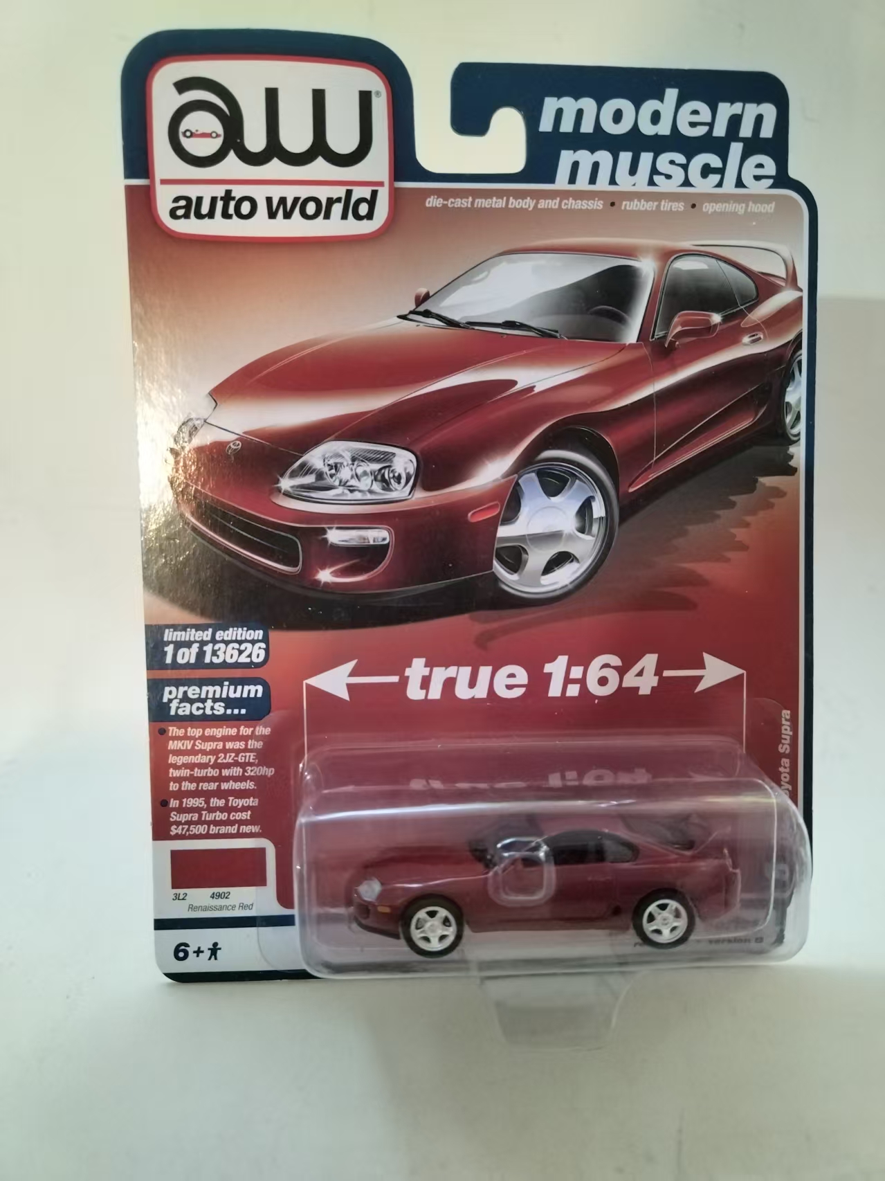 aw1/64 awTOYOTA丰田速霸合金汽车模型,做工精细，全新未拆，