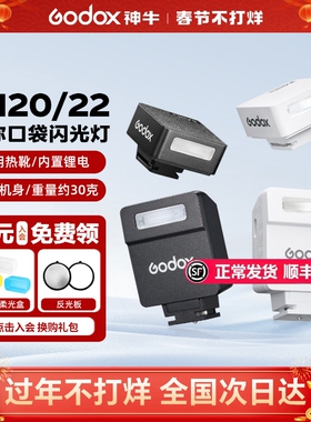 Godox神牛iM20/iM22迷你复古闪光灯微单相机外置热靴灯适用索尼zv1理光GR3佳能富士xt5尼康z30通用小型机顶灯
