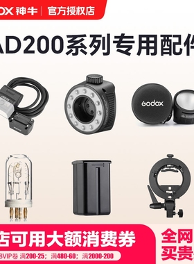 【配件集合】神牛AD200proII/AD200外拍灯专用配件锂电池/充电器/柔光球/锥型柔光箱/反光罩/灯头/滤色片合集