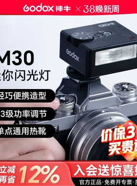 【理光专用】Godox 神牛iM30/iM20迷你复古闪光灯微单相机通用热靴机顶灯适用于理光gr3x hdf/GR2/GR1/GR4