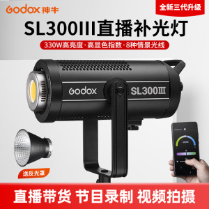 (Godox)神牛SL-300W III三代常亮影视灯LED补光灯影棚摄影灯电影录像广告拍照视频直播柔光灯打光灯大功率