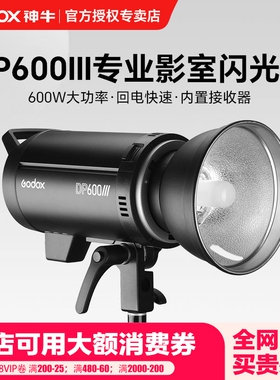 godox神牛DP600III三代/四代影室灯600w摄影闪光灯400w 800w室内人像广告静物拍摄专业影棚摄影灯三灯闪光灯