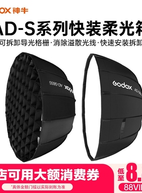 godox神牛AD-s60s AD-s65s/w /ADS85s/w神牛卡口格栅网格柔光箱 AD300 400pro ML60外拍闪光灯柔光附件