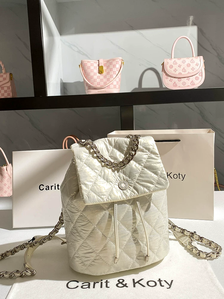 Емкая рюкзак с пухом, сумка через плечо, плечевая сумка, стиль Chanel