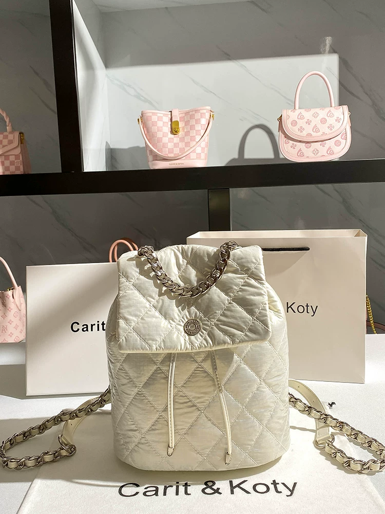 Емкая рюкзак с пухом, сумка через плечо, плечевая сумка, стиль Chanel