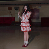 南君「猫女孩」昭和复古港风少女甜美学院波点蛋糕连衣裙今年流行